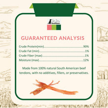 Load image into Gallery viewer, Beef Y Thick Tendon Dog Chews (8–10”) – 15 Pack