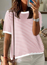 Load image into Gallery viewer, Tilly Striped Short Sleeve Knit Sweater