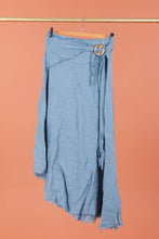 Load image into Gallery viewer, Italian Linen Wrap Skirt with Buckle Loop
