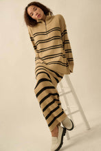 Load image into Gallery viewer, Tandy Striped Knit Quarter-Zip Sweater
