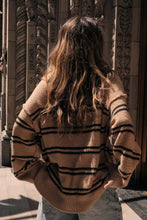 Load image into Gallery viewer, Tandy Striped Knit Quarter-Zip Sweater