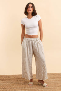 Italian Linen Wide Leg Pants