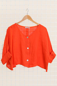 Italian Linen Button Down Top