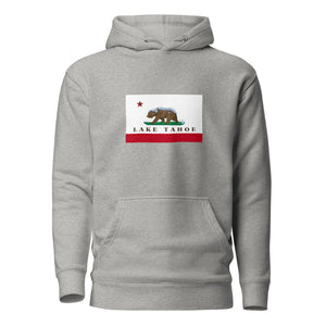 Unisex Hoodie CA Flag with Bear - Lake Tahoe