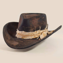 Load image into Gallery viewer, Rustic Feather Strap Western Cowboy Hat