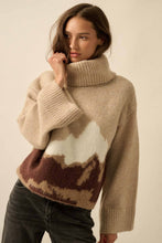Load image into Gallery viewer, Mountains Fuzzy Turtleneck Sweater