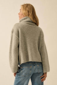 Mountains Fuzzy Turtleneck Sweater