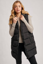 Load image into Gallery viewer, GIGI HOODED LONGLINE PUFFER VEST