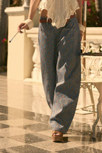 Load image into Gallery viewer, Zoe Floral-Print Denim Barrel Pants