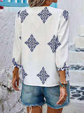Load image into Gallery viewer, Boho Diamond Print V-Neck Top
