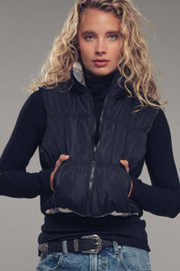 Reversible Cropped Puffer Vest