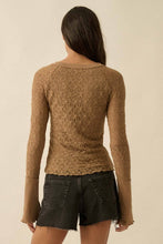 Load image into Gallery viewer, Fiona Floral Lace Raglan-Sleeve Henley Top