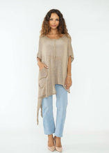 Load image into Gallery viewer, Nottie Long Asymmetrical Cotton Sweater- France