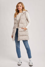 Load image into Gallery viewer, GIGI HOODED LONGLINE PUFFER VEST