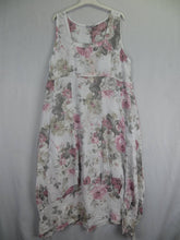 Load image into Gallery viewer, Italian Linen Sleeveless floral dress