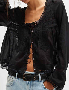 Lacy Boho Blouse Top