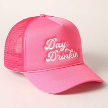 Load image into Gallery viewer, Day Drinkin Texts Embroidery Mesh Back Trucker Hat