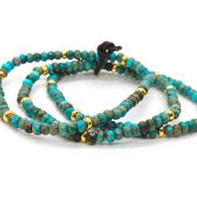 Load image into Gallery viewer, Turquoise Jasper + Gold Bracelet Bundle