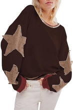 Load image into Gallery viewer, Star Patch Oversized Loose Sweatshirt