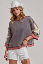 Load image into Gallery viewer, Vintage Wash Star Crop Top