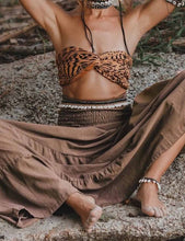 Load image into Gallery viewer, Boho Cargo Pocket Maxi Skirt