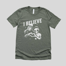 Load image into Gallery viewer, I Believe Bigfoot &amp; Alien Tee