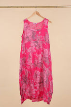 Load image into Gallery viewer, Italian Linen Sleeveless floral dress