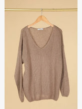 Load image into Gallery viewer, V-neck Mohair Sweater Bleu Royal