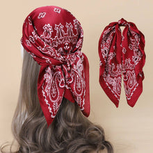 Load image into Gallery viewer, Scarvii - Solid Color Paisley Square Scarf