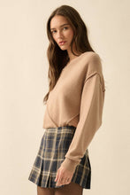 Load image into Gallery viewer, Stella Solid Knit V-Neck Exposed-Seam Sweater
