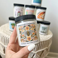 Load image into Gallery viewer, "Bee Happy" Chamomile and Jasmine -  Luxury Soy Candle