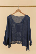 Load image into Gallery viewer, Bizou Asymmetrical Cotton Sweater - France