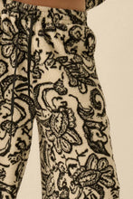 Load image into Gallery viewer, Floral Paisley-Print Fleece Drawstring Pants