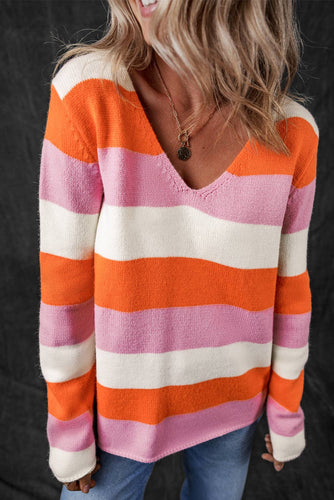 Jenna V Neck Casual Sweater