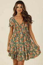 Load image into Gallery viewer, SMOCKED BODICE SHORT SLEEVE DRESS