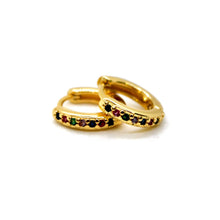 Load image into Gallery viewer, Tiny Rhinestone Mini Huggie Earrings - E4-405