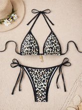 Load image into Gallery viewer, Boho Print Lace-Up Bikini Swimsuit