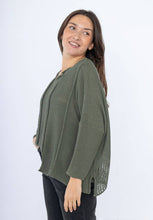 Load image into Gallery viewer, Bizou Asymmetrical Cotton Sweater - France