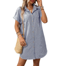 Load image into Gallery viewer, Tandy Striped Shirt Dress