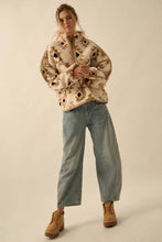 Load image into Gallery viewer, Geo-Print Sherpa Fleece Half-Zip Pullover