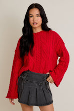 Load image into Gallery viewer, DARCY OVERSIZED CABLE KNIT SWEATER