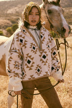 Load image into Gallery viewer, Geo-Print Sherpa Fleece Half-Zip Pullover