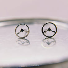 Load image into Gallery viewer, Mountainscape stud earrings