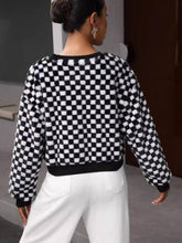 Load image into Gallery viewer, Checkered Plush Pullover Sweatshirt