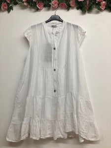 Cap Sleeve Italian Linen dress