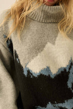 Load image into Gallery viewer, Mountains Fuzzy Turtleneck Sweater