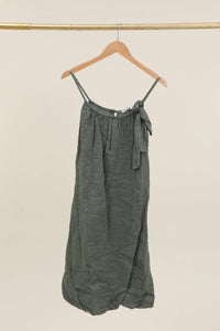 Italian Linen Bow Strap Dress