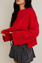 Load image into Gallery viewer, DARCY OVERSIZED CABLE KNIT SWEATER