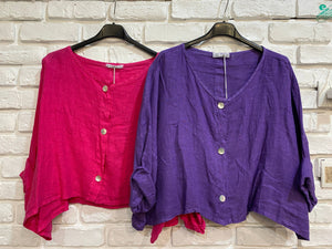 Italian Linen Button Down Top