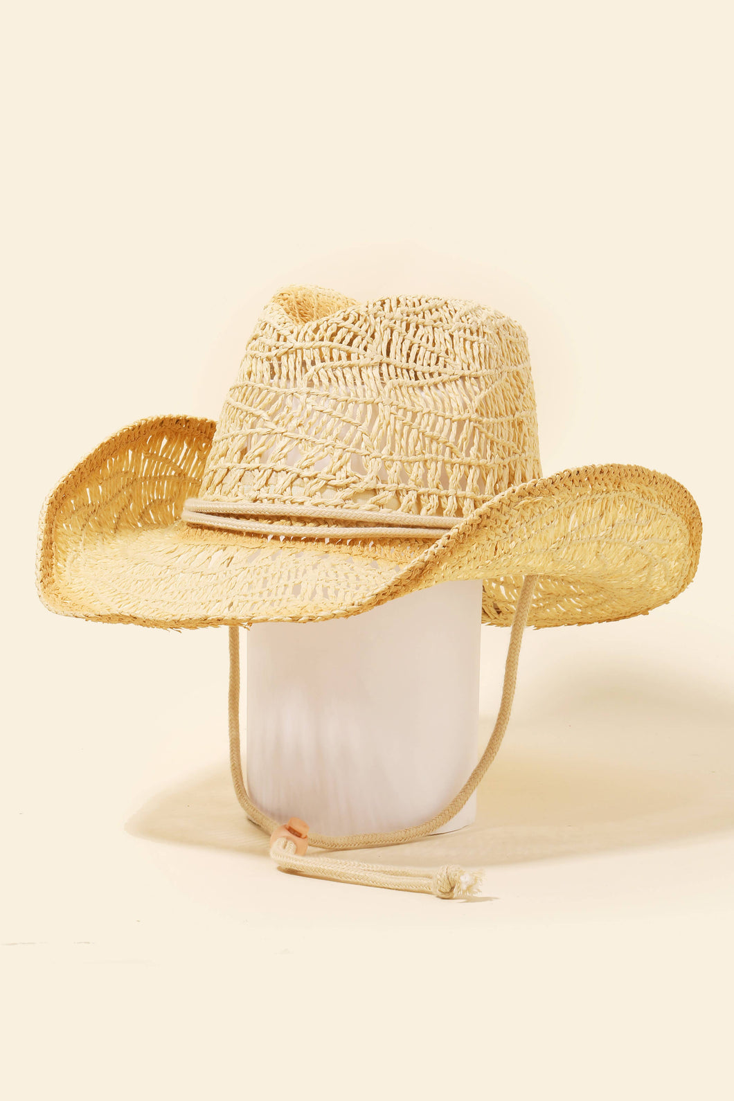 Straw Braided Rope Ribbon Cowboy Hat